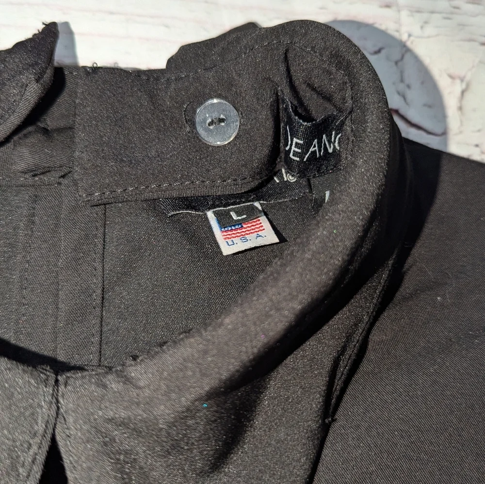 Deandri Removable Collar Black Dress Large READ - Picture 3 of 9